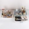 imageMakeup Organizer for Vanity Large Capacity Drawer Bathroom Counter Organizer for Cosmetic Skincare Lipstick Blue