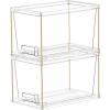 image2 Pcs Clear Stackable Storage Drawers Acrylic Bathroom Counter Organizer Storage Bins For Vanity for Counter Undersink Home Organization and Storage2