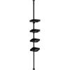imageCorner Shower Caddy Tension Pole 4layer adjustable storage rack Rustproof bathroom organizer for shower and bathtubDrill FreeFits 3346 to 124 Inch Height Black Black four layersBlack four layers