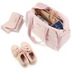 imageNISHEL Duffle Bag For Women Carry On Personal Item Duffle Bag For Travel Large Capacity Weekender Bags Overnight Luggage Bag with Pocket Pink