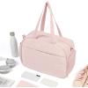 imageNISHEL Duffle Bag For Women Carry On Personal Item Duffle Bag For Travel Large Capacity Weekender Bags Overnight Luggage Bag with Pocket Pink
