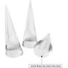 imageCANITORON 3PCS Small Ring Display StandAcrylic Solid Cone Ring Holder for Finger Rings DisplayWedding RingsClear