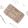 imageNISHEL Travel Jewelry Organizer Case Foldable Storage Roll for Necklaces Earrings Bracelets Rings Watch Pink
