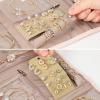 imageNISHEL Travel Jewelry Organizer Case Foldable Storage Roll for Necklaces Earrings Bracelets Rings Watch Pink