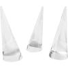 imageCANITORON 3PCS Small Ring Display StandAcrylic Solid Cone Ring Holder for Finger Rings DisplayWedding RingsClear
