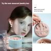 imageCANITORON Small Travel Jewelry BoxMini Portable HIPS Plastic Jewelry Organizer 2Layers Display Storage Case for Women EarringsEarring BacksNecklacesBraceletsLipstickRingsBlue