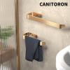 imageCANITORON Towel Rails and RingsHand Towel Holder for Bathroom Kitchen Dish Cloths Hanger Bath Towel Bar Aluminum Alloys Rustproof Wall Mount with Glue and Screws94inchGolden