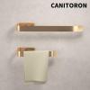 imageCANITORON Towel Rails and RingsHand Towel Holder for Bathroom Kitchen Dish Cloths Hanger Bath Towel Bar Aluminum Alloys Rustproof Wall Mount with Glue and Screws94inchGolden