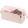 imageNISHEL Travel Makeup Bag for Women with Custom Front Pockets Large Wideopen Case Portable Essentials Organizer To Hold TravelSize Accessory Bottles Cosmetics Brushes And More PinkPink