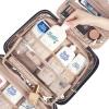 imageNISHEL Travel Toiletry Bag for women Portable Hanging Organizer for FamilySized Shampoo Conditioner Brushes Set Makeup Accessories Extra Large Size Black
