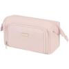imageNISHEL Travel Makeup Bag for Women with Custom Front Pockets Large Wideopen Case Portable Essentials Organizer To Hold TravelSize Accessory Bottles Cosmetics Brushes And More PinkPink