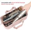 imageNISHEL Hair Tools Travel Carrying Bag Portable Hair Air Wrap Dryer Case Hair DryerCurling IronAirstraight Attachment Organizer AegeanBluePink