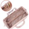 imageNISHEL Hair Tools Travel Carrying Bag Portable Hair Air Wrap Dryer Case Hair DryerCurling IronAirstraight Attachment Organizer AegeanBluePink