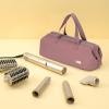 imageNISHEL Hair Tools Travel Carrying Bag Portable Hair Air Wrap Dryer Case Hair DryerCurling IronAirstraight Attachment Organizer AegeanBlueRosewoodpink