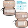 imageNISHEL Travel Cord Organizer Case Double Layers Tech Electronic Bag Essentials for Charger Cable Phone Flash driveLakeBlueBlack
