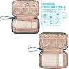 imageNISHEL Travel Cord Organizer Case Double Layers Tech Electronic Bag Essentials for Charger Cable Phone Flash driveLakeBlueLakeBlue