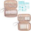 imageNISHEL Travel Cord Organizer Case Double Layers Tech Electronic Bag Essentials for Charger Cable Phone Flash driveLakeBluePink