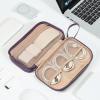 imageNISHEL Travel Cord Organizer Case Double Layers Tech Electronic Bag Essentials for Charger Cable Phone Flash driveLakeBluePurple