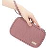 imageNISHEL Travel Cord Organizer Case Double Layers Tech Electronic Bag Essentials for Charger Cable Phone Flash driveLakeBlueRosewood Pink