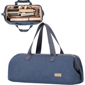 imageNISHEL Hair Tools Travel Carrying Bag Portable Hair Air Wrap Dryer Case Hair DryerCurling IronAirstraight Attachment Organizer AegeanBlueAegeanBlue