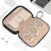 imageNISHEL Travel Cord Organizer Case Double Layers Tech Electronic Bag Essentials for Charger Cable Phone Flash drive Large PurpleBlack