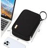 imageNISHEL Travel Cord Organizer Case Double Layers Tech Electronic Bag Essentials for Charger Cable Phone Flash drive Large PurpleBlack