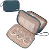 imageNISHEL Travel Cord Organizer Case Double Layers Tech Electronic Bag Essentials for Charger Cable Phone Flash drive Large PurpleLakeBlue