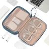 imageNISHEL Travel Cord Organizer Case Double Layers Tech Electronic Bag Essentials for Charger Cable Phone Flash drive Large PurpleLakeBlue
