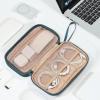 imageNISHEL Travel Cord Organizer Case Double Layers Tech Electronic Bag Essentials for Charger Cable Phone Flash drive Large PurpleLakeBlue