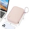 imageNISHEL Travel Cord Organizer Case Double Layers Tech Electronic Bag Essentials for Charger Cable Phone Flash drive Large PurplePink