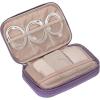 imageNISHEL Travel Cord Organizer Case Double Layers Tech Electronic Bag Essentials for Charger Cable Phone Flash drive Large PurplePurple