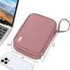 imageNISHEL Travel Cord Organizer Case Double Layers Tech Electronic Bag Essentials for Charger Cable Phone Flash drive Large PurpleRosewood Pink