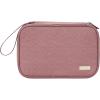 imageNISHEL Travel Cord Organizer Case Double Layers Tech Electronic Bag Essentials for Charger Cable Phone Flash drive Large PurpleRosewood Pink