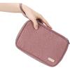 imageNISHEL Travel Cord Organizer Case Double Layers Tech Electronic Bag Essentials for Charger Cable Phone Flash drive Large PurpleRosewood Pink