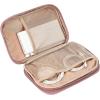 imageNISHEL Travel Cord Organizer Case Double Layers Tech Electronic Bag Essentials for Charger Cable Phone Flash drive Large PurpleRosewood Pink