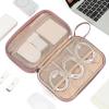 imageNISHEL Travel Cord Organizer Case Double Layers Tech Electronic Bag Essentials for Charger Cable Phone Flash drive Large PurpleRosewood Pink