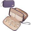 imageNISHEL Travel Cord Organizer Case Double Layers Tech Electronic Bag Essentials for Charger Cable Phone Flash drive Large PurplePurple