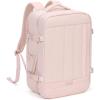 imageNISHEL Carry On Backpack for Women 283L Travel Backpack with SuitcaseStyle Opening Travel Bag fits 156 Inch Laptop Flight Approved Weekender Bag for Business PINK