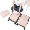 imageNISHEL 6 Set Packing Cubes for Travel Luggage Organizer Bags with Shoe Bag Lightweight Durable Space Saver Bags Travel Essentials Pink