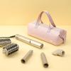 image:imageNISHEL Hair Tools Travel Carrying Bag Portable Hair Air Wrap Dryer Case Hair DryerCurling IronAirstraight Attachment Organizer Peach PinkPink