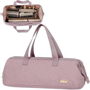 image:imageNISHEL Hair Tools Travel Carrying Bag Portable Hair Air Wrap Dryer Case Hair DryerCurling IronAirstraight Attachment Organizer Peach PinkPeach Pink