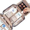 image:imageNISHEL Travel Toiletry Bag for Women Makeup Essentials Organizer Hanging Case for Accessories Cosmetics Medium Size RosewoodPinkAegeanBlue