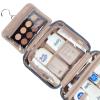 image:imageNISHEL Travel Toiletry Bag for Women Makeup Essentials Organizer Hanging Case for Accessories Cosmetics Medium Size RosewoodPinkAegeanBlue