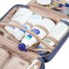 image:imageNISHEL Travel Toiletry Bag for Women Makeup Essentials Organizer Hanging Case for Accessories Cosmetics Medium Size RosewoodPinkAegeanBlue