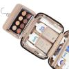 image:imageNISHEL Travel Toiletry Bag for Women Makeup Essentials Organizer Hanging Case for Accessories Cosmetics Medium Size RosewoodPinkBlack