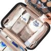 image:imageNISHEL Travel Toiletry Bag for Women Makeup Essentials Organizer Hanging Case for Accessories Cosmetics Medium Size RosewoodPinkBlack