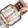 image:imageNISHEL Travel Toiletry Bag for Women Makeup Essentials Organizer Hanging Case for Accessories Cosmetics Medium Size RosewoodPinkBlack