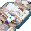 image:imageNISHEL Travel Toiletry Bag for Women Makeup Essentials Organizer Hanging Case for Accessories Cosmetics Medium Size RosewoodPinkLakeBlue