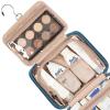 image:imageNISHEL Travel Toiletry Bag for Women Makeup Essentials Organizer Hanging Case for Accessories Cosmetics Medium Size RosewoodPinkLakeBlue