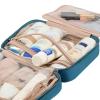 image:imageNISHEL Travel Toiletry Bag for Women Makeup Essentials Organizer Hanging Case for Accessories Cosmetics Medium Size RosewoodPinkLakeBlue